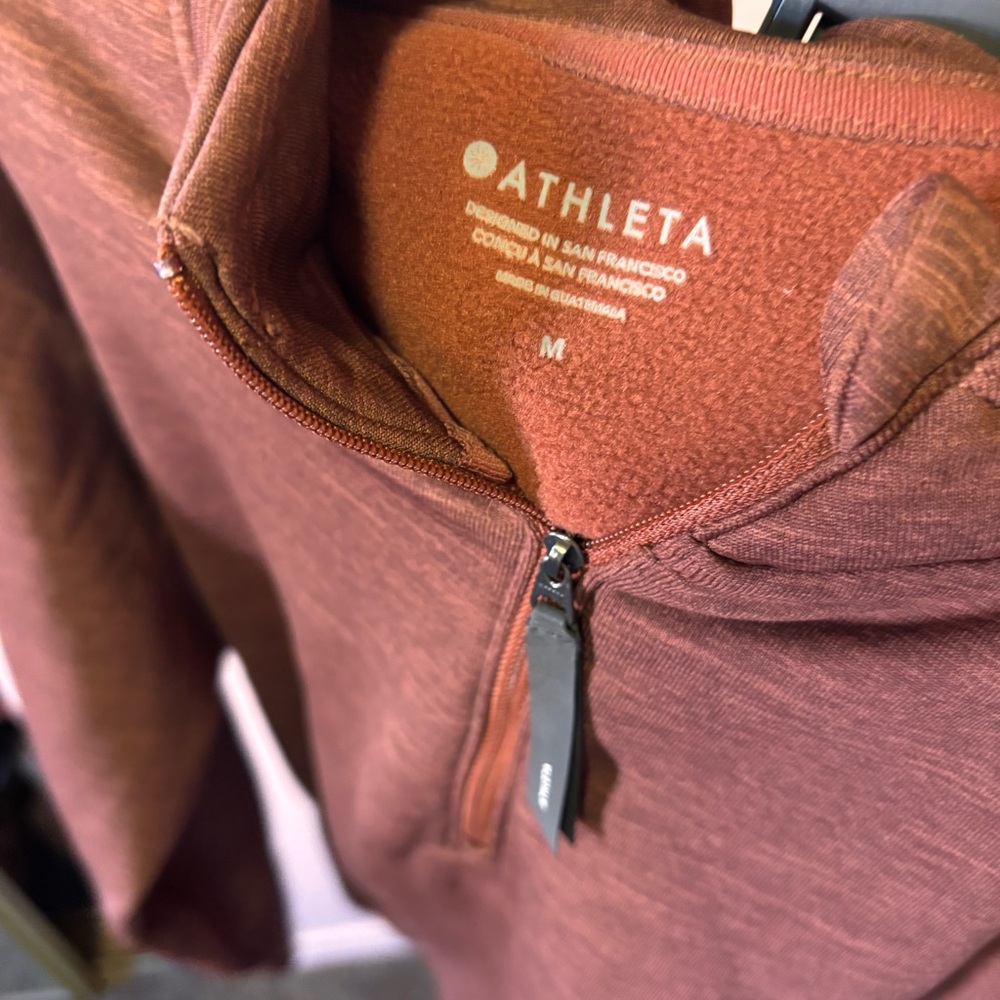 Athleta Altitude Polartec Half Zip Sweatshirt - Women's Size Medium - Brown - Picture 4 of 7